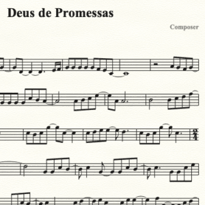 Partitura Melódica -Deus de Promessas (Davi Sacer)
