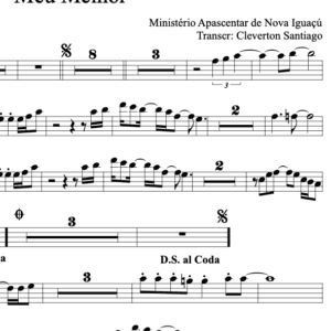Partitura Melódica -Meu melhor( Apascentar de nova Iguaçu)