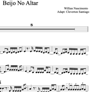 Partitura Melódica -Beijo no altar (Willian Nascimento)