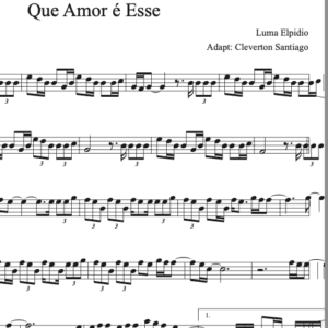 Partitura Melódica - Que amor é esse? (Luma Elpídio)
