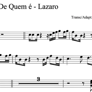 Partitura do Naipe de Metais - De Quem É (Lázaro)
