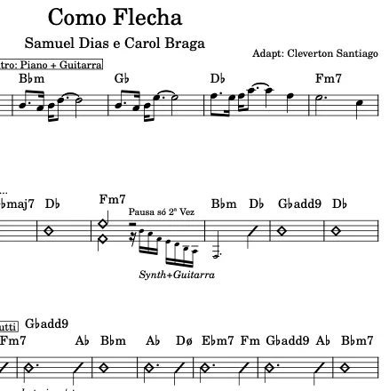 Partitura Gospel Como Flecha