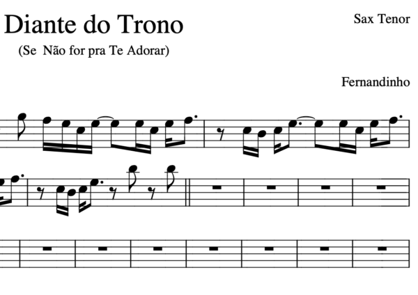 Partitura Naipe de Metais - Diante do Trono (Fernandinho) - Image 4