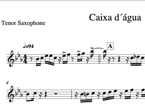 Partitura do Naipe de Metais - Caixa D'agua (Templo Soul)