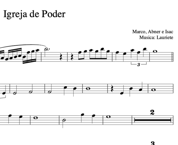 Partitura Gospel para Orquestra - Igreja de Poder (Lauriete)