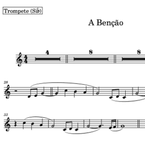 Partitura Gospel do Naipe de Metais - A Benção (Gabriel Guedes e Nívea Soares)