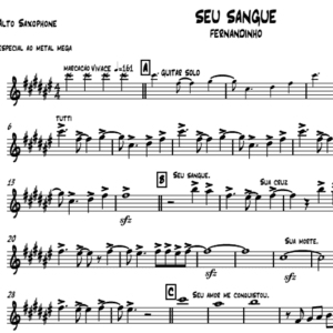 Partitura Gospel do Naipe de Metais - Seu Sangue (Fernandinho)
