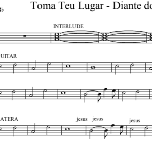 Partitura Gospel do Naipe de Metais - Toma Teu Lugar (Diante do Trono)
