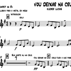Partitura do Naipe de Metais - Vou Deixar na Cruz (Kleber Lucas)