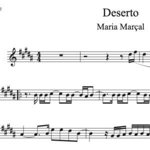 Partitura Melódica da Música Gospel "Deserto" (Maria Marçal)