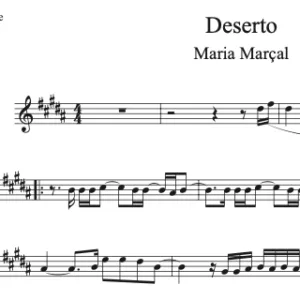 Partitura Melódica da Música Gospel "Deserto" (Maria Marçal)