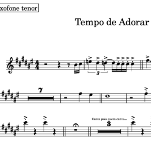Partitura do Naipe de Metais - Tempo de Adorar (Irmão Lázaro)