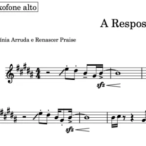 Partitura do Naipe de Metais - A Resposta (Virgínia Arruda e Renascer Praise)