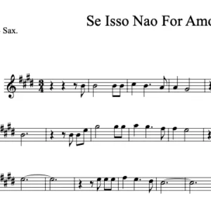 Partitura Melódica da Música Gospel "Se isso não for Amor"