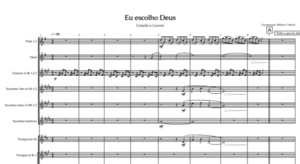 Arranjo para Orquestra "Eu Escolho Deus" - Canção e Louvor
