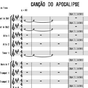 Partitura Gospel Orquestra da Música "Canção do Apocalipse" - Ministério Diante do Trono