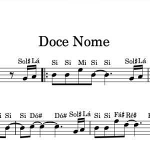 Partitura Gospel Melódica da Música "Doce Nome" - Vencedores por Cristo