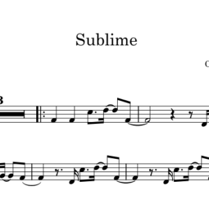 Partitura Gospel Melódica da Música "Sublime" - FHop