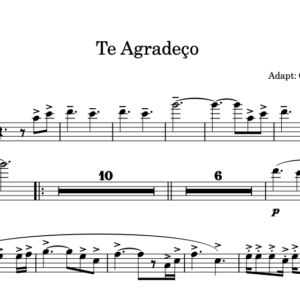 Partitura Gospel Naipe de Metais da Música "Te Agradeço" - Diante do Trono