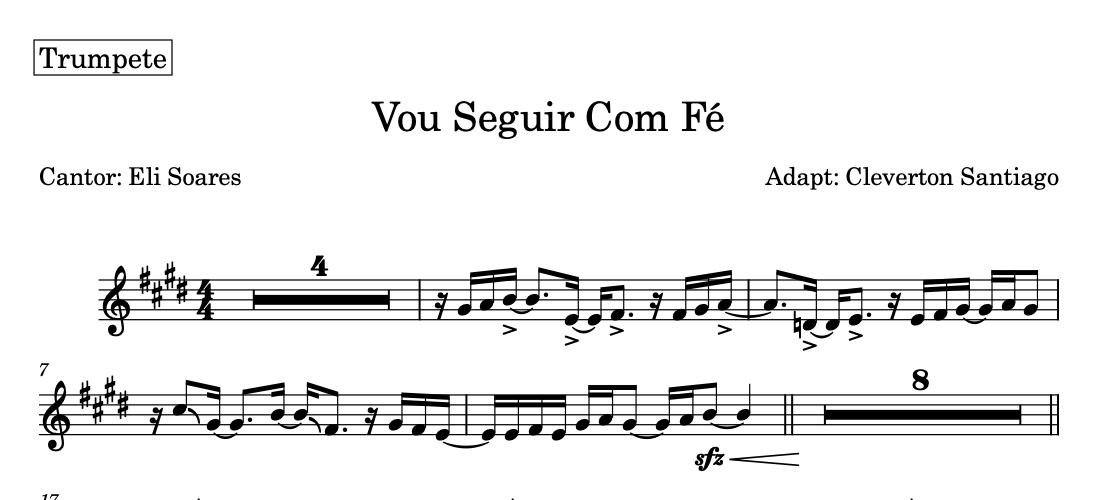 Partitura Gospel Melódica da Música "Vou seguir com fé" - Eli Soares - Imagem 4
