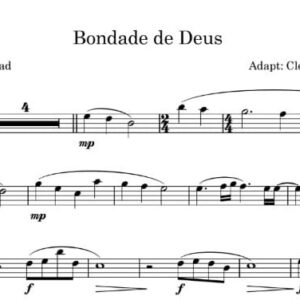 Partitura para Violoncello Acompanhamento da Música "Bondade de Deus" - Isaias Saad